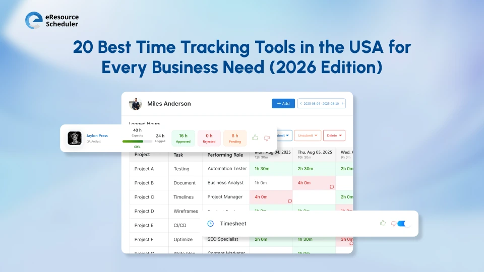 20 Best Time Tracking Tools for Businesses in the USA
